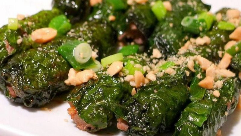 Chả cuốn lá bưởi