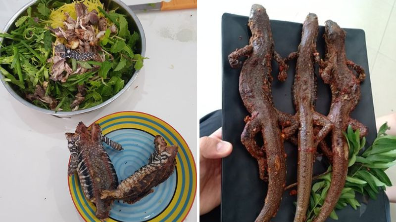 Dông nướng trên bếp than