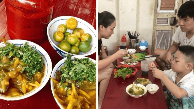 Hình ảnh món giá bể xào nghệ vàng óng