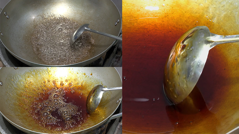 Làm nước màu tại nhà cho cá tra kho tiêu