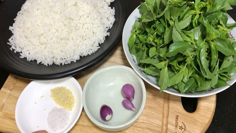 Nguyên liệu làm cơm chiên muối é